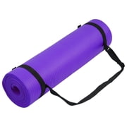 Fitvids 1/2-Inch Thick High Density Exercise Yoga Mat, Carrying Strap, Purple
