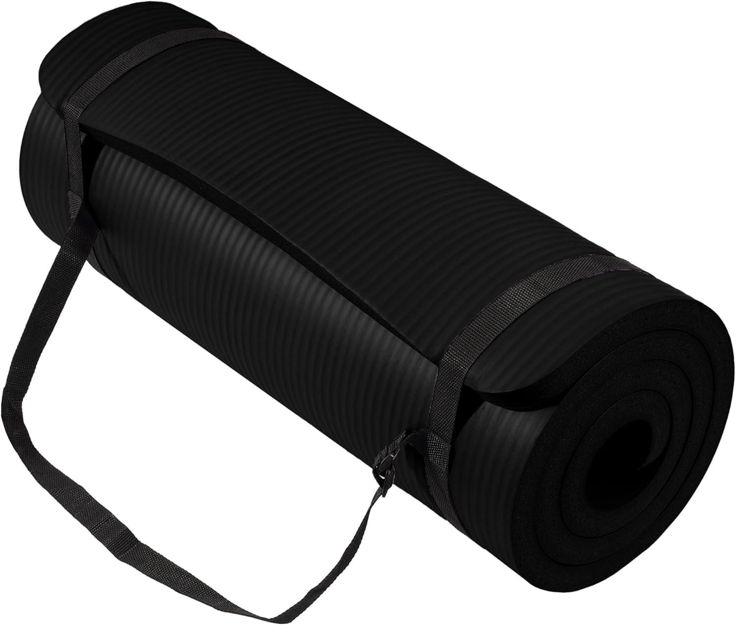Fitvids 1 Inch Thick Yoga Mat 71x24 Inch - Non Slip Workout Mat with Carry Strap, Multiple Colors - Versatile Exercise Mat for Home, Gym, Pilates, Meditation - For All Skill Levels