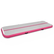 Fitvids 10 Ft Inflatable Gymnastics Mat, PVC Training Air Track Mat w/ Electric Pump, Pink