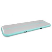Fitvids 10 Ft Inflatable Gymnastics Training Air Track Mat with Electric Pump, Light Green