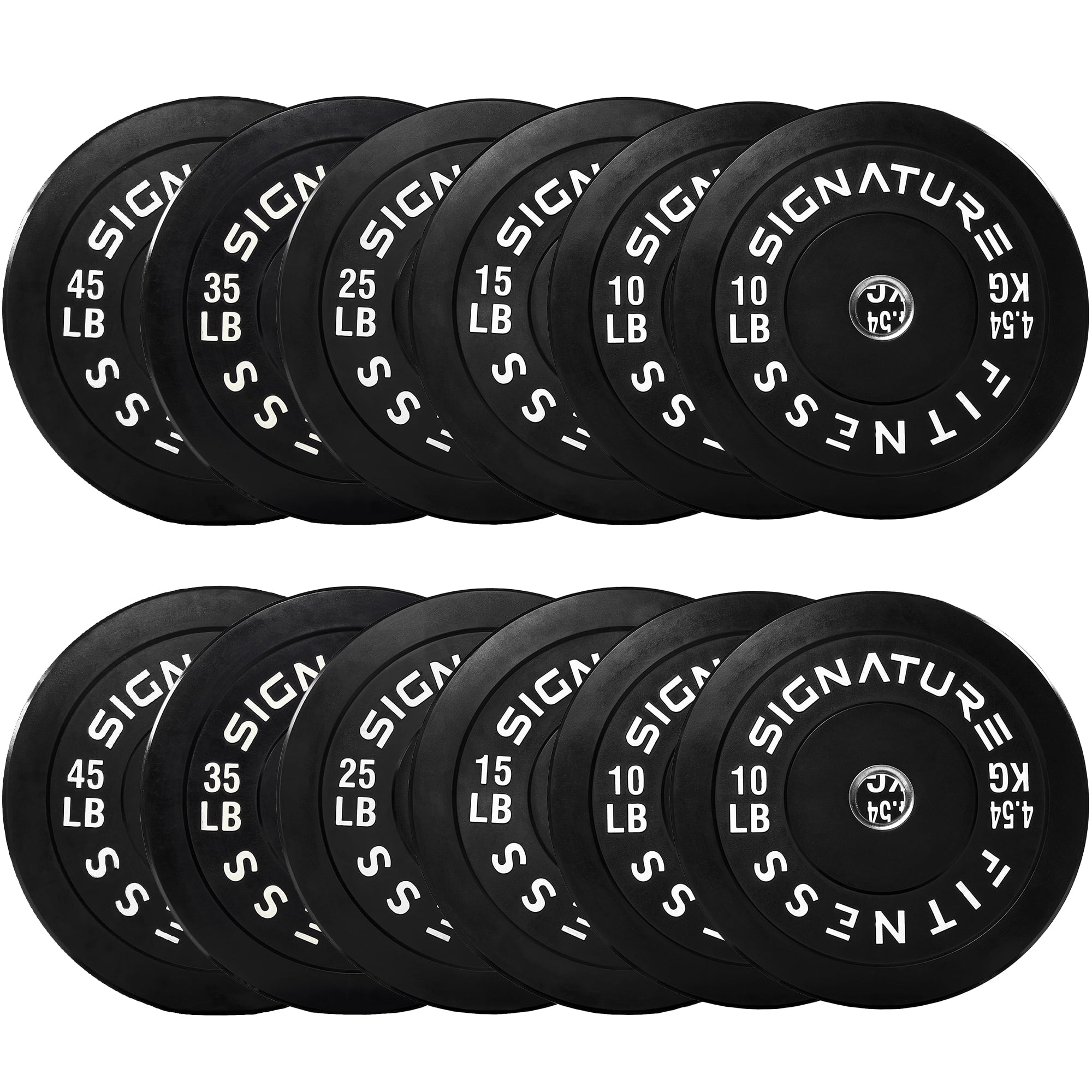 Fitvids 2-Inch Olympic Rubber Weight Plates Sets, Bumper Plates Set with Barbell for Strength Training, 180-390 Lbs Multiple Options