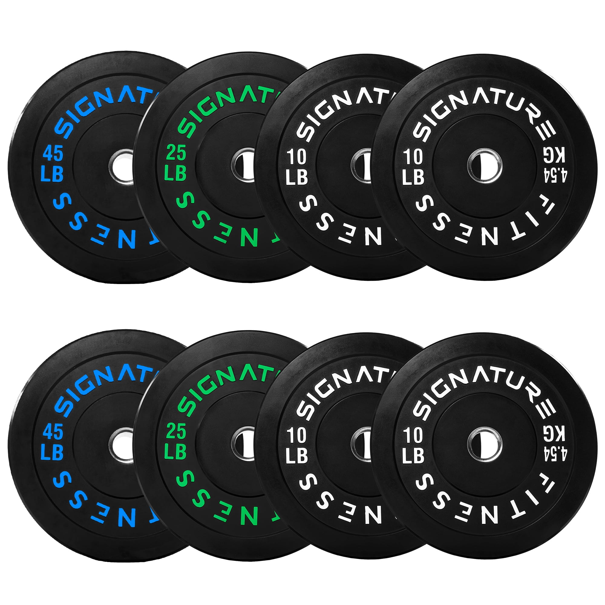 Fitvids 2-Inch Olympic Rubber Weight Plates Sets, Bumper Plates Set with Barbell for Strength Training, 180-390 Lbs Multiple Options