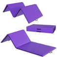 thumbnail image 1 of BalanceFrom Folding Exercise Mat, 10ft x 4ft Four Fold Exercise Mat with Carrying Handles for Yoga, MMA, Gymnastics and Home Gym Protective Flooring, 2-inch Thick, Purple, 1 of 7