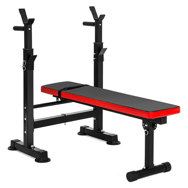 Fitvids LX400 Adjustable Olympic Workout Bench with Squat Rack for