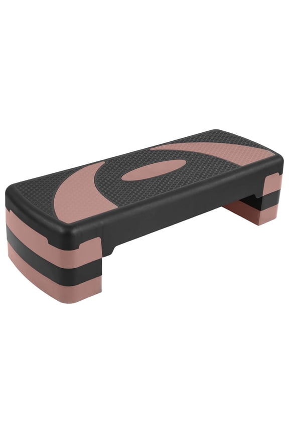 Workout Step, 31" Aerobic Platform with 3 Level Adjustable Heights, Black & Pink