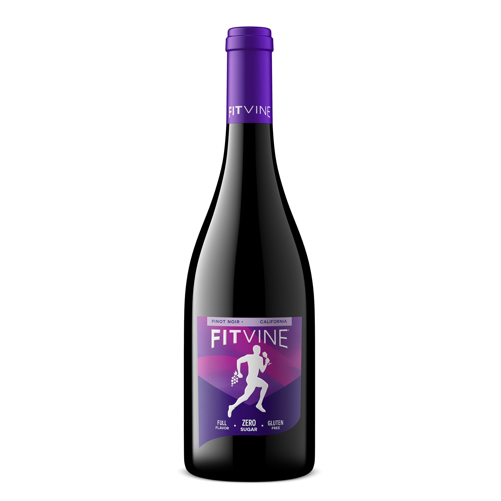 Fitvine Pinot Noir Red Wine, California, 14% ABV, 750ml Glass Bottle