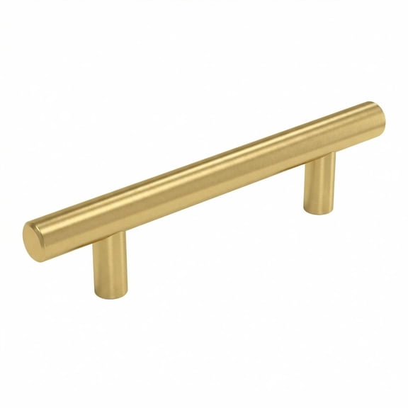 Fitviso 10 Pack 3" Inch(76mm) Hole Center Drawer Pulls，Brushed Brass Cabinet Pulls Stainless Steel Drawer Handles for Dresser Drawers