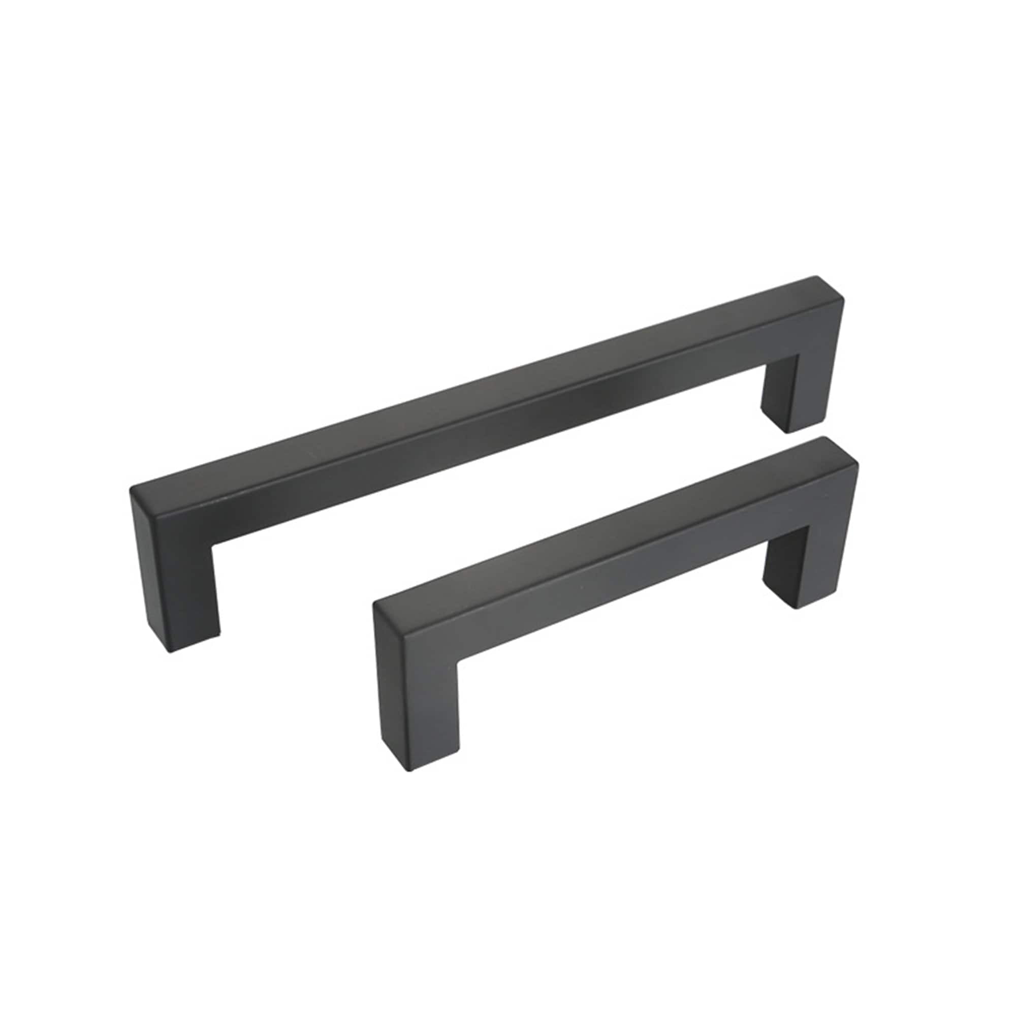 Fitviso 10 Pack 5 inch Black Square Kitchen Cabinet Handles Cabinet Pulls