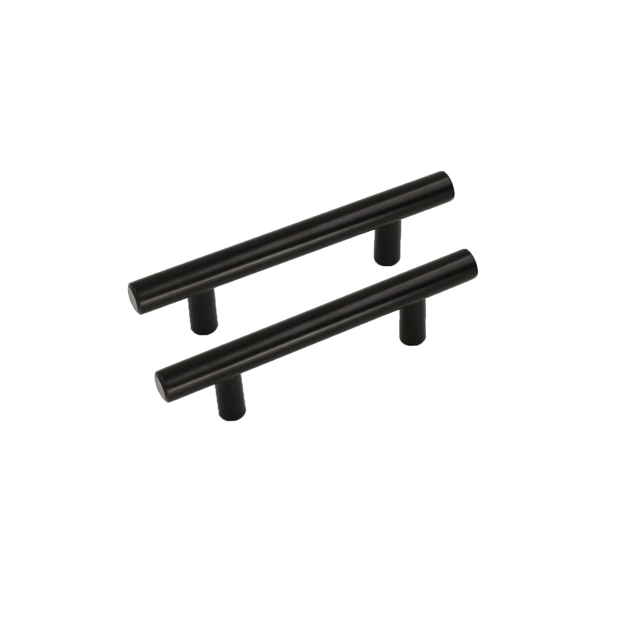 Fitviso 50 Pack 3.25 Inch(82mm) Hole Centers Matte Black Kitchen Cabinet Pulls for Cabinets Cupboard Handles Drawer Pulls