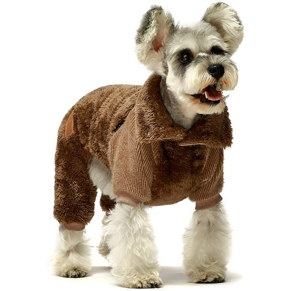 Fitwarm Fuzzy Thermal Turtleneck Dog Clothes Winter Outfits Pet Jumpsuits Cat Coats Velvet XL