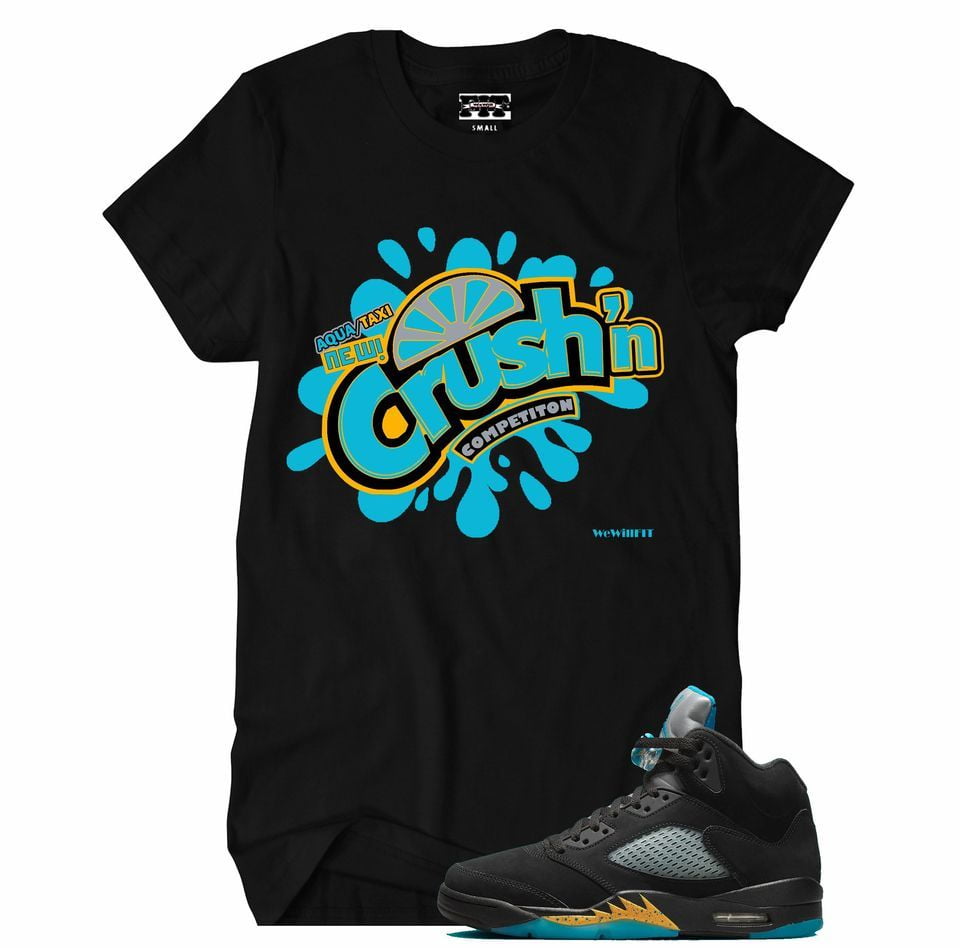 Fitz 4 Kickz Shirt To Match The Jordan 5 Black Aqua Walmart