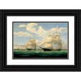 thumbnail image 1 of Fitz Henry Lane 24x17 Black Ornate Framed Double Matted Museum Art Print Titled: The Ships ‘Winged Arrow’ and ‘Southern Cross’ in Boston Harbor (1853), 1 of 5