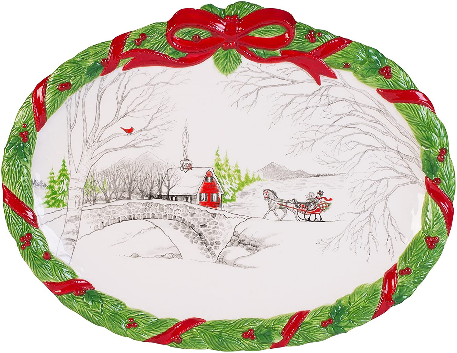 Fitz and floyd christmas platter cheap