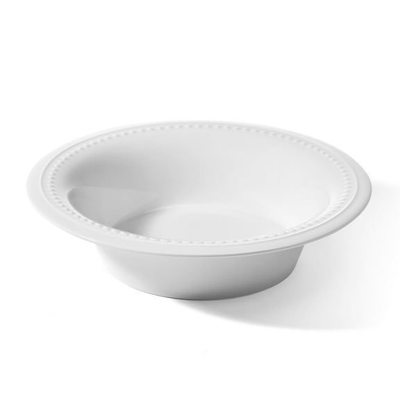 Fitz and Floyd Nevaeh White Classic Bead Serve Bowl 9-Inch Bone China