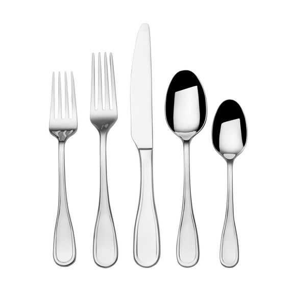 Fitz and Floyd Everyday Bistro Classic 18.0 Stainless Steel Forged 45-Pc Flatware Set, Service for 8