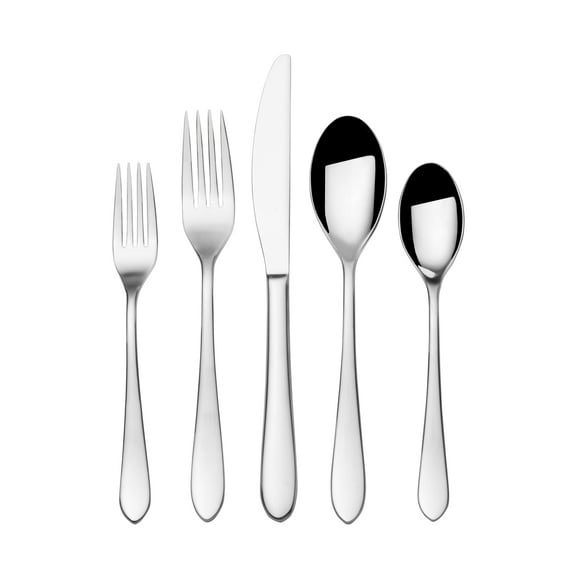 Fitz and Floyd Nevaeh Coupe 18.10 Stainless Steel Forged 45-Pc Flatware Set, Service for 8