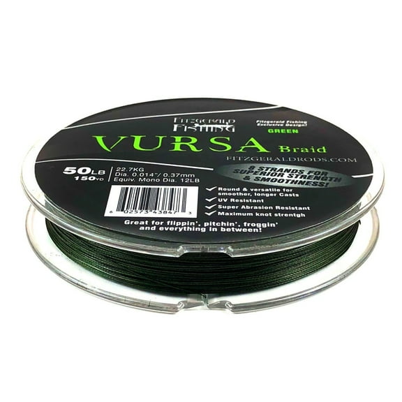 Fitzgerald Fishing Vursa 40 Lb Braid Fishing Line, 150 Yd