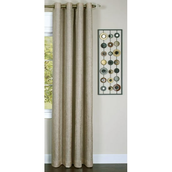Fitzgerald - Lined Grommet Window Curtain Panel - 50x84 Tan