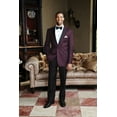 thumbnail image 1 of "Fitzgerald" Plum Tuxedo Jacket Peak (Separates), 1 of 5