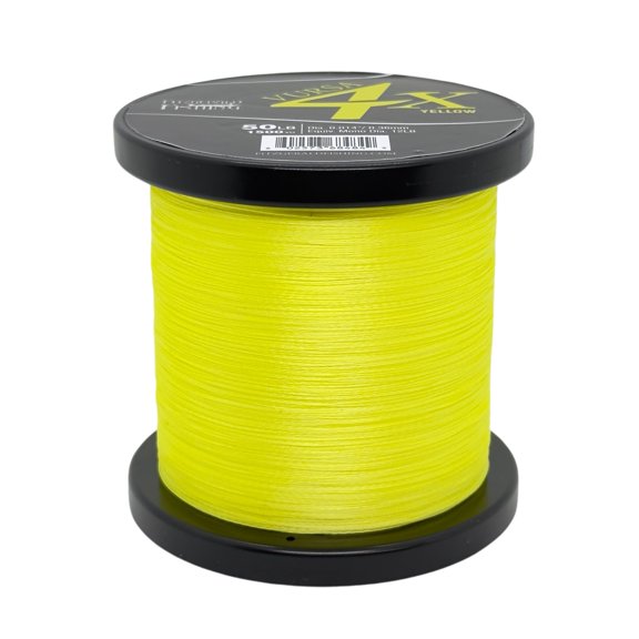 Fitzgerald Vursa 4X Braided Fishing Line, 40 Lb 1500 Yds Hi-Vis Yellow