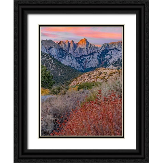 Fitzharris, Tim 11x14 Black Ornate Wood Framed with Double Matting Museum Art Print Titled - Mount Whitney-Sequoia National Park Inyo-National Forest-California