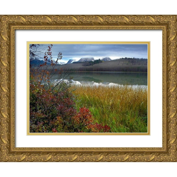 Fitzharris, Tim 14x12 Gold Ornate Wood Framed with Double Matting Museum Art Print Titled - Sawtooth Mountains-Sawtooth National Recreation Area-Idaho