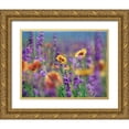 thumbnail image 1 of Fitzharris, Tim 14x12 Gold Ornate Wood Framed with Double Matting Museum Art Print Titled - Ailardia and Rocky Mountain Penstemons, 1 of 4
