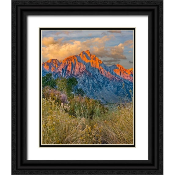 Fitzharris, Tim 15x18 Black Ornate Wood Framed with Double Matting Museum Art Print Titled - Lone Pine Peak-Eastern Sierra-California-USA
