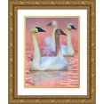 thumbnail image 1 of Fitzharris, Tim 15x18 Gold Ornate Wood Framed with Double Matting Museum Art Print Titled - Trumpeter Swans at Twilight-Arkansas II, 1 of 4