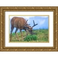 thumbnail image 1 of Fitzharris, Tim 18x13 Gold Ornate Wood Framed with Double Matting Museum Art Print Titled - Mule eating lupines, 1 of 4
