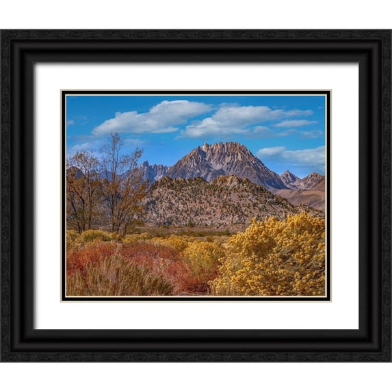Fitzharris, Tim 18x15 Black Ornate Wood Framed with Double Matting Museum Art Print Titled - Sierra Nevada from Buttermilk Road near Bishop-California-USA
