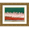 thumbnail image 1 of Fitzharris, Tim 24x18 Gold Ornate Wood Framed with Double Matting Museum Art Print Titled - Lesser Flamingos Parading-Kenya, 1 of 4