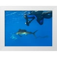 thumbnail image 1 of Fitzharris, Tim 24x19 White Modern Wood Framed Museum Art Print Titled - Sailfish-diver and sardines-Isla Mujeres-Mexico, 1 of 4