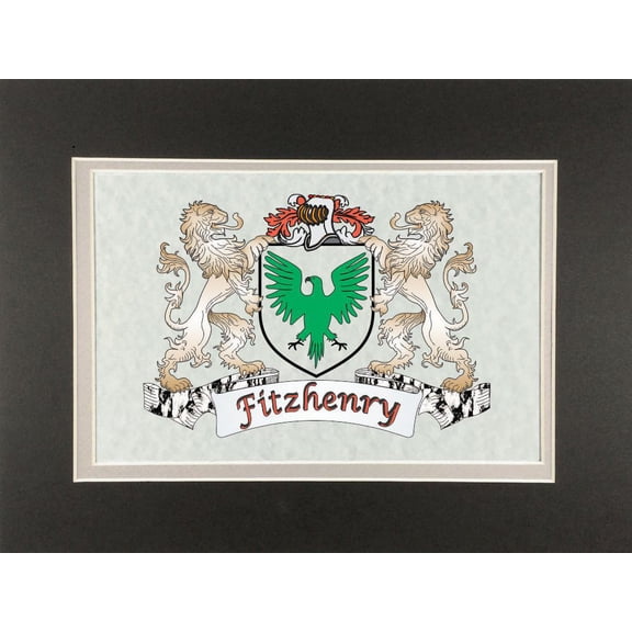 Fitzhenry Irish Coat of Arms Print - Frameable 9" x 12"