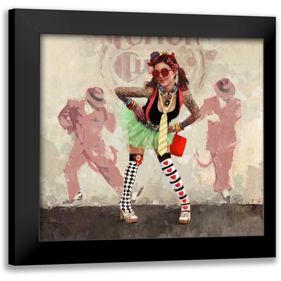 Fitzpatrick, Michael 22x20 Black Modern Framed Museum Art Print Titled - Devil or Angel?