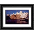 thumbnail image 1 of Fitzroy Massif with sunrise glow on granite spires, Los Glaciares NP, Argentina 2x Matted 24x18 Black Ornate Framed Art Print by De Roy, Tui, 1 of 2