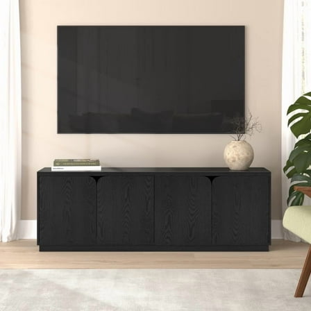Fitzroy Rectangular TV Stand for TV's up to 78" in Black Grain