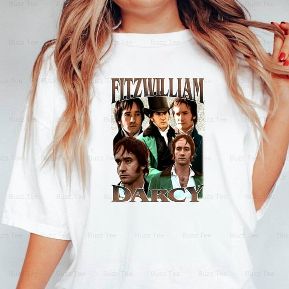Fitzwilliam Darcy Vintage Pride & Prejudice Book Fan Gift V51080 New Unisex T-Shirt, up to 5XL