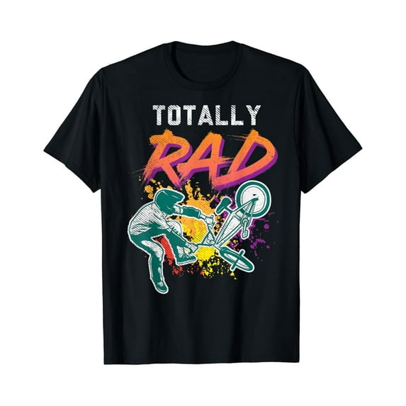 Fitzy Totally Rad 80s Bmx Bike Vintage Racing Biking Cycling Gift T-Shirt Full Size S-5XL