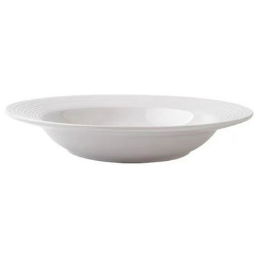 Fiudx 1PC Pasta Bowls Plates White Dining Plates Round Vintage Tableware Dessert Plates Normal Dining Plates Soup Plates Household Kitchen Restaurant Flat Plates Fruit Tray