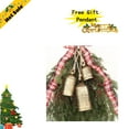 thumbnail image 1 of Fiudx Christmas decorations,Set Of 3 Christmas Bell Brass Cow Shabby Style Rustic Metal Hanging Giant Cow Bells Decor,Christmas Decor Clearance, 1 of 7