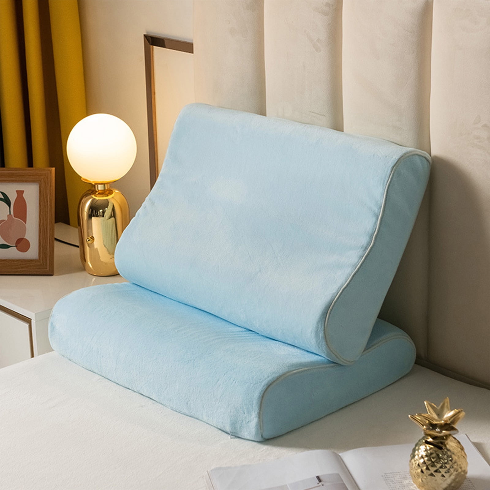 Fiudx Memory Foam Pillowcase, Ergonomic Pillowcase for Neck and