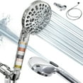thumbnail image 1 of Fiuion Filtered Shower Head with Handheld 10 Mode High Pressure Shower Heads with Hose, Bracket, Anti-Clog Nozzles and Hard Water Shower Filter, Built-In Power Wash to Clean Tub, Tile & Pets, Silver, 1 of 8