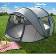 Fiuion Pop Up Tents for Camping 4 Person Tent Waterproof Camping Tents with Vestibule, Automatic