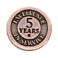 thumbnail image 1 of Five, 5 Year Star Badge, Excellence, Service Award, Copper Plated, Metal, Hat, Lapel, Brooch, Pins, Jewelry, Made in USA, Over 20 Patriotic Designs Available. Creative Pewter Designs. AC1105, 1 of 7