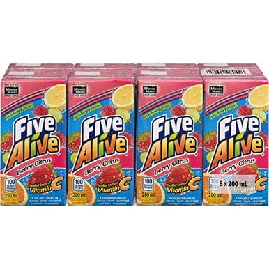 Five Alive Berry Citrus, Juice Box (8ct), 200ml/6.7 fl. oz