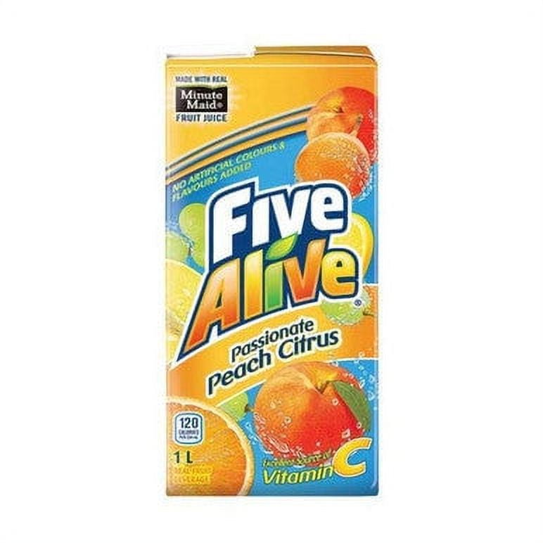 Five Alive Passionate Peach Citrus Juice Box, 1 Liter/33.8 fl. oz., 12