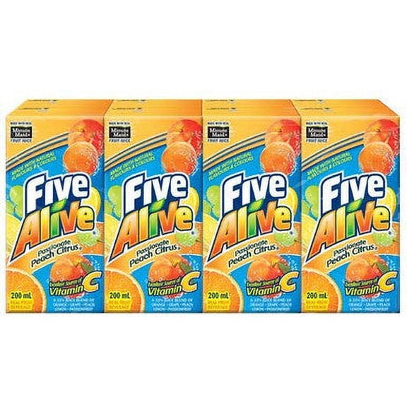 Five Alive Peach Citrus Juice Box (8ct), 200ml/6.7 fl. oz