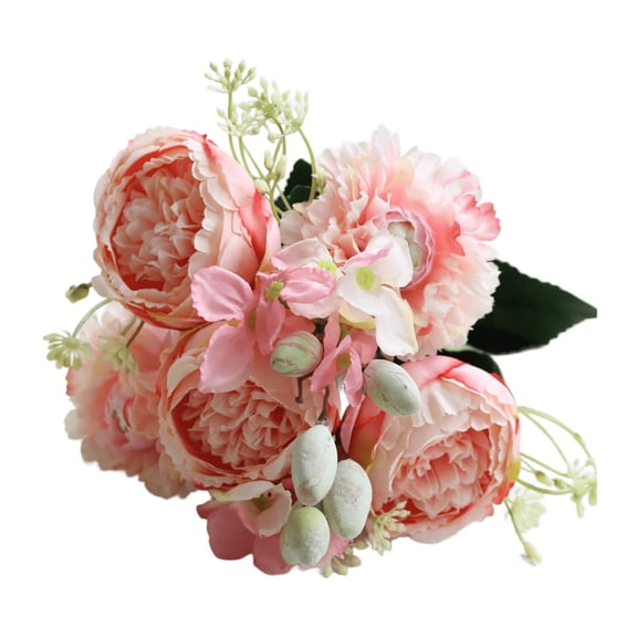 Five Artificial Flower Combinations of Hydrangeas Peonies and Berries Realistic Materials for Wedding Home or Party Decoration Hassle-Free Maintenance with No Wilting Elegant Design