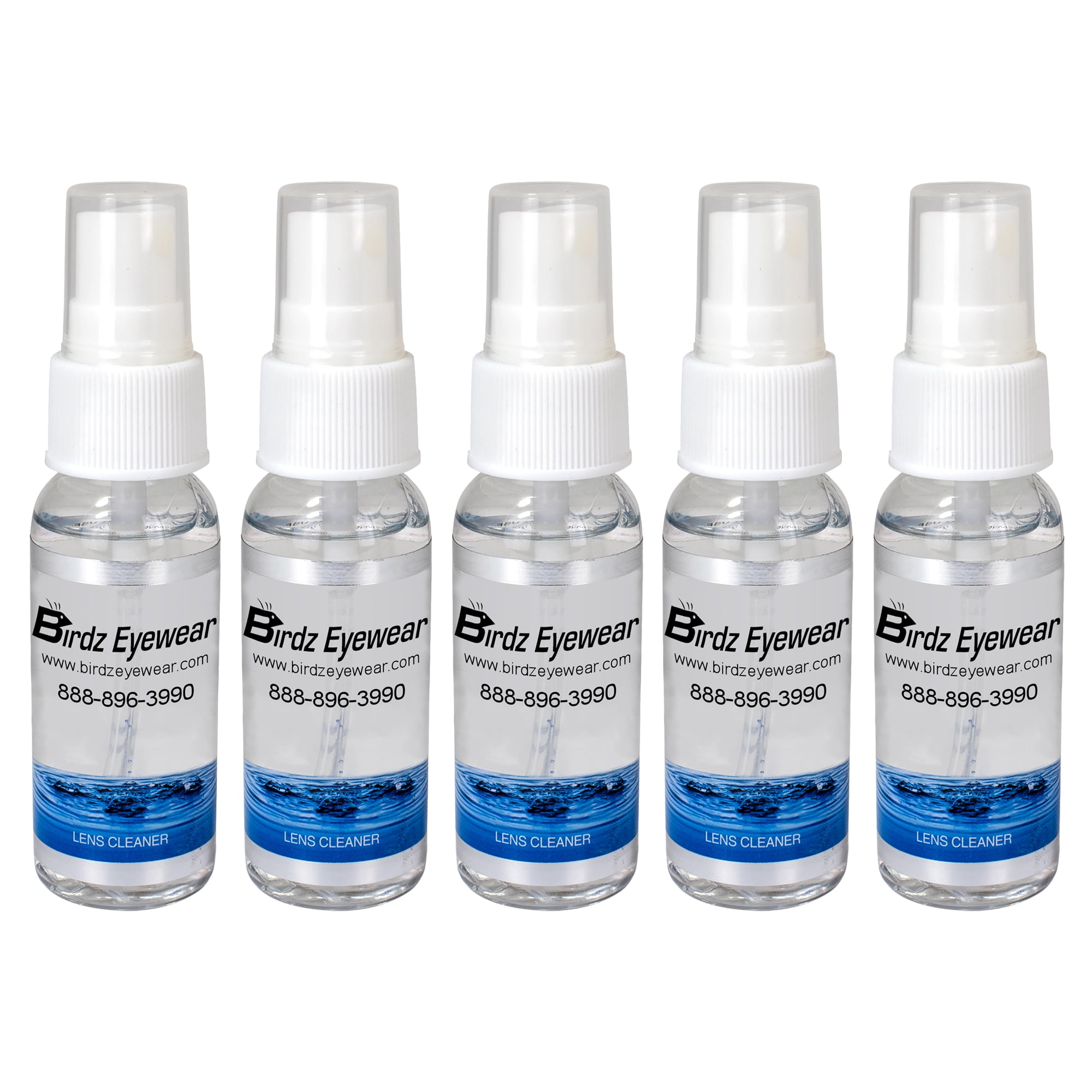 Five Bottles of Birdz Eyewear Amazing Eyeglasses Sunglasses Lens Cleaning Spray